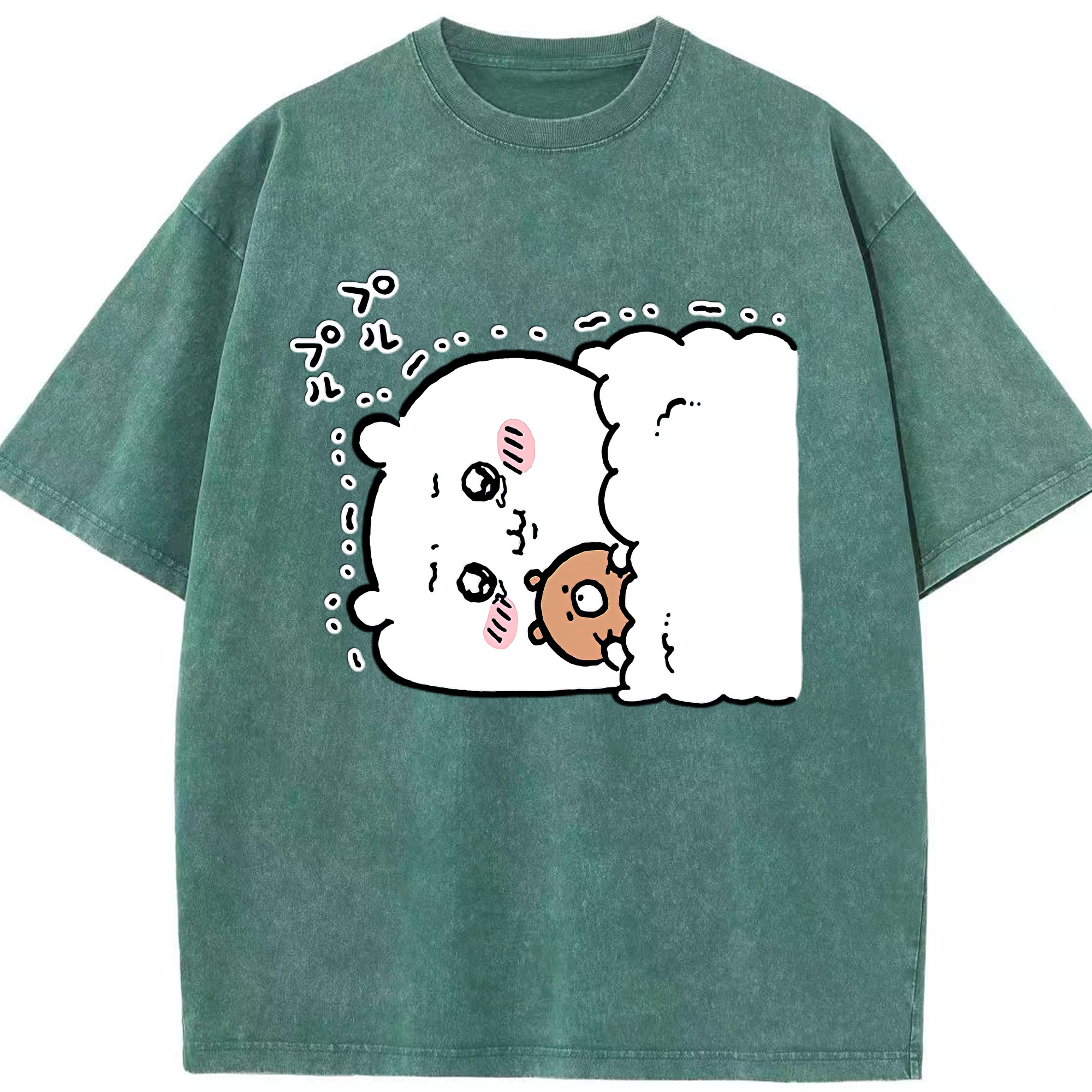 （画像用） ちいかわ ちいかわ Chii-kawa chiikawa 綿100% ヴィンテージ風 半袖Tシャツ（フロントプリント）